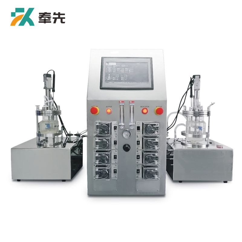 Benchtop In Situ Sterilizable Magnetic Mixing Parallel Double Glass Bioreactor