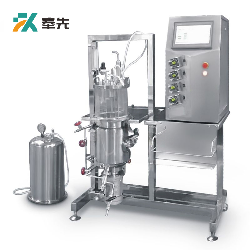 Vertical In Situ Sterilizable Magnetic Mixing Glass Fermenter