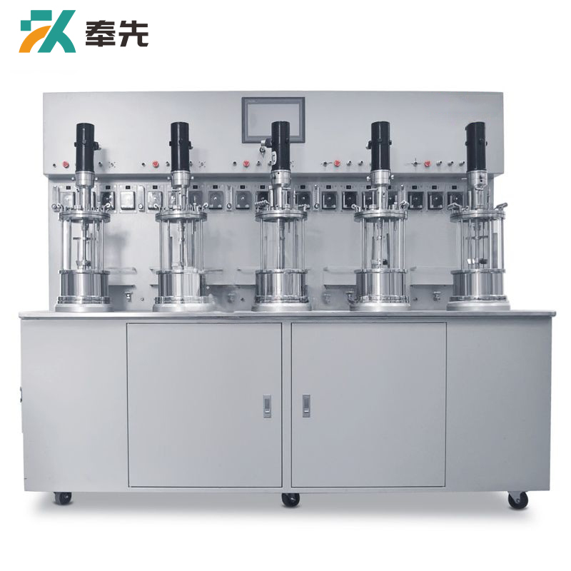 Off-site Sterilization Mechanical Mixing Quintuple Glass Bioreactor